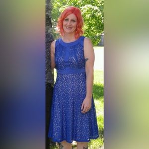 Blue lace dress